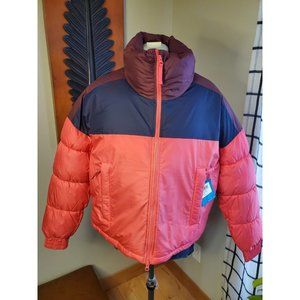 NWT Womens Columbia Pike Lake Cropped Jacket Pink/Navy Retail $180
